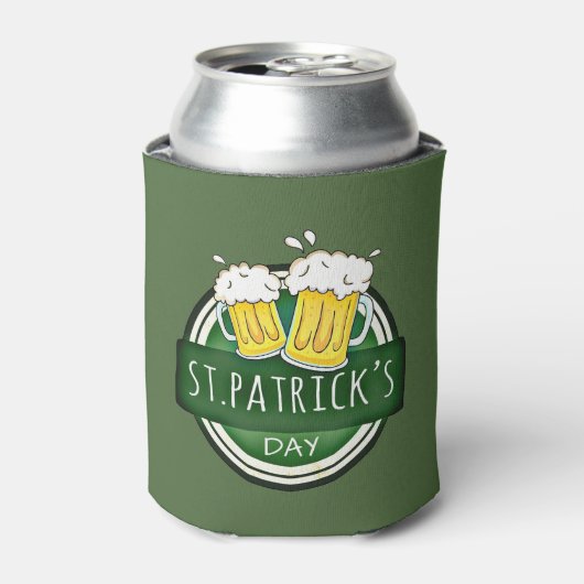 St. Patrick's Day, Bier Tasse, Irish Green Dosenkühler (Kanne Vorderseite)