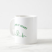 St Patricks Day Bierbecher | Kleeblatt & Benutzerd Kaffeetasse (Vorderseite Links)