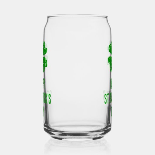 St Patrick's Day Bierdose Glas mit glücklicher Kle (Links)