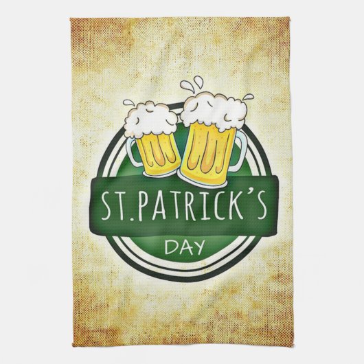 St. Patrick's Day Biere Geschirrtuch (Vertikal)