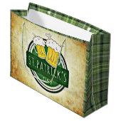 St. Patrick's Day Biere Große Geschenktüte (Vorderseite Schrägansicht)