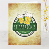 St. Patrick's Day Biere Karte (Gelbe Blume)
