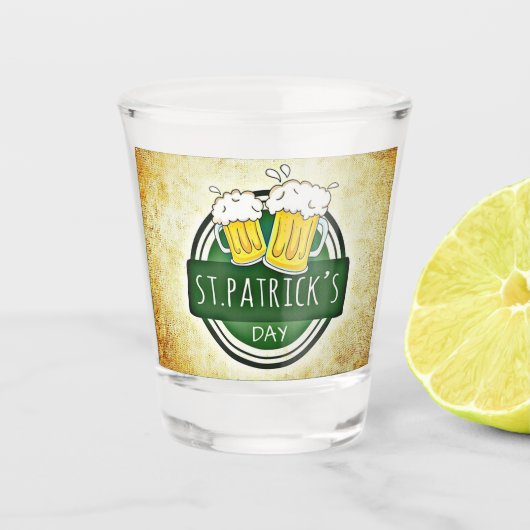 St. Patrick's Day Biere Schnapsglas (Vorderseite)