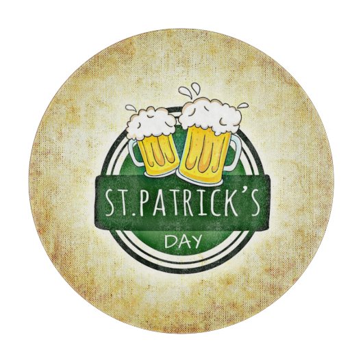 St. Patrick's Day Biere Schneidebrett (Vorderseite)
