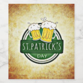 St. Patrick's Day Biere Weinetikett (Einzelnes Label)