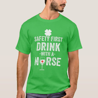 St Patrick's Day Bierliebhaber Sicherheit Erstes G T-Shirt