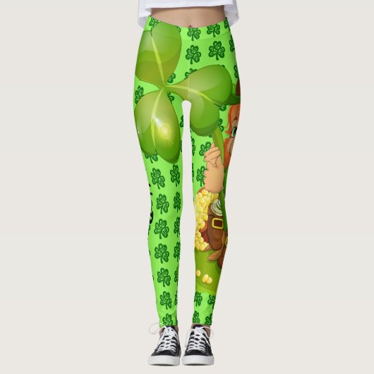 St Patrick's Day Big Leprechaun Leggings (Vorderseite)