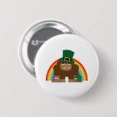 St Patrick's Day Bigfoot Button (Vorne & Hinten)