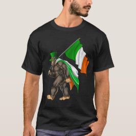 St. Patrick's Day Bigfoot Ireland Flag T-Shirt