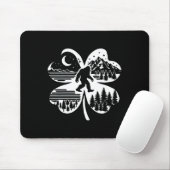 St Patricks Day Bigfoot Irish Sasquatch Kleeblatt Mousepad (Mit Mouse)