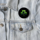St Patricks Day Bigfoot Sasquatch Irischer Shamroc Button (Beispiel)