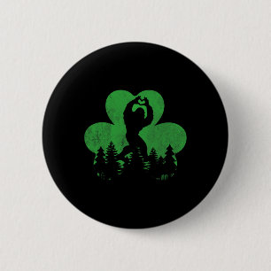 St Patricks Day Bigfoot Sasquatch-Shirt Saint Padd Button
