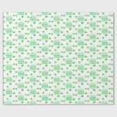 St. Patrick's Day Birthday Cake Pattern Geschenkpapier (Flach)