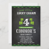 St Patrick's Day Birthday Einladung Chalkboard (Vorderseite)