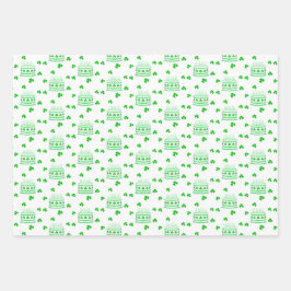 St Patrick's Day Birthday Geschenkpapier Set