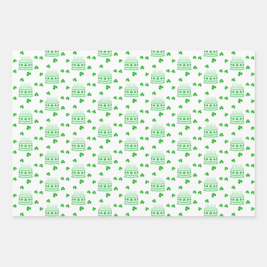 St Patrick's Day Birthday  Geschenkpapier Set (Vorderseite)