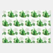 St. Patrick's Day Birthday Individuelle Name & Age Geschenkpapier Set (Vorderseite)