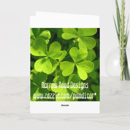 St. Patricks Day Birthday Karte (Rückseite)