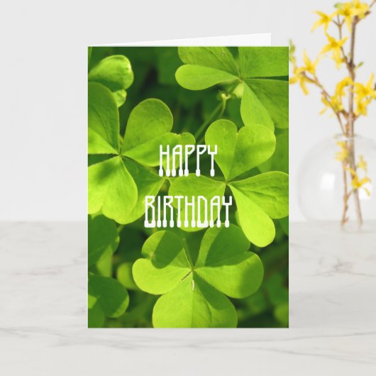 St. Patricks Day Birthday Karte (Gelbe Blume)