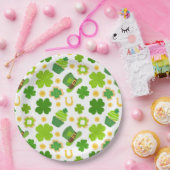 St. Patrick's Day Birthday Lucky Kleeblatts Patter Pappteller (Party)