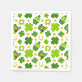 St. Patrick's Day Birthday Lucky Kleeblatts Patter Serviette (Vorderseite)