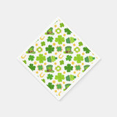 St. Patrick's Day Birthday Lucky Kleeblatts Patter Serviette (Ecke)