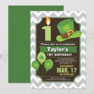 St. Patrick's Day Birthday Party Einladung