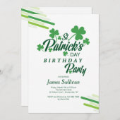 St. Patrick's Day Birthday Party Einladung (Vorne/Hinten)
