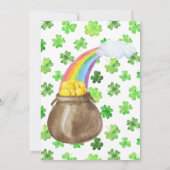 St. Patrick's Day Birthday Party Einladung (Rückseite)
