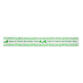 St Patrick's Day Birthday Personalized Name Satinband (Vorderseite)