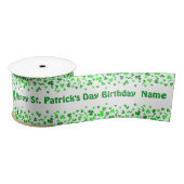 St Patrick's Day Birthday Personalized Name Satinband (Spule)