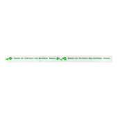St Patrick's Day Birthday Personalized Name Satinband (Vorderseite)