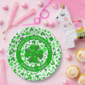 St Patrick's Day Birthday Shamrocks Personalized Pappteller (Party)