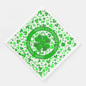 St Patrick's Day Birthday Shamrocks Personalized Serviette (Ecke)
