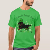 St. Patrick's Day Black and Tan Dackel 2 T-Shirt (Vorderseite)