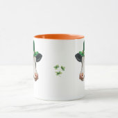 St. Patrick's Day Black and White Cow Tasse (Zentrum)