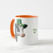 St. Patrick's Day Black and White Cow Tasse (Vorderseite Links)