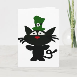 St Patrick's Day: Black Cat Karte