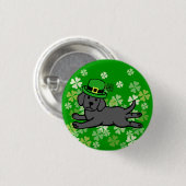 St. Patrick's Day Black Lab Baby Button (Vorne & Hinten)