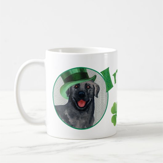St. Patrick's Day Black Lab Kaffeetasse (Links)