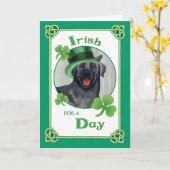 St. Patrick's Day Black Lab Karte (Gelbe Blume)