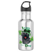 St. Patrick's Day Black Lab Trinkflasche (Vorderseite)