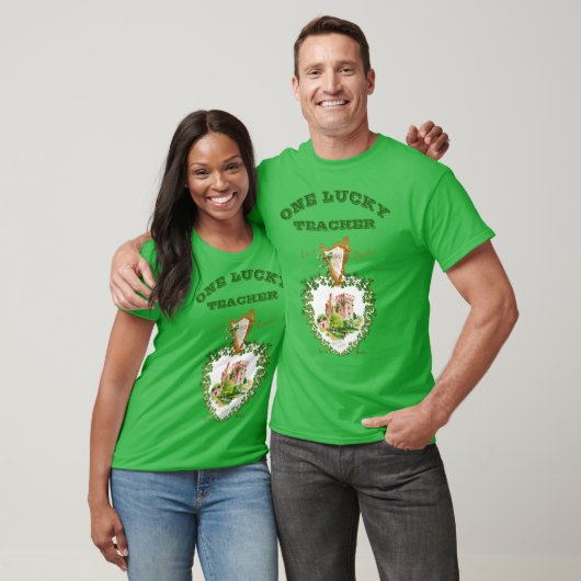 St Patricks Day Blarney Castle Irish Lucky Teacher T-Shirt (Unisex)