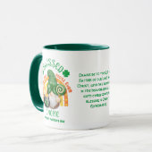 St Patrick's Day BLESSED Irish Gnome Christlich Tasse (Vorderseite Links)