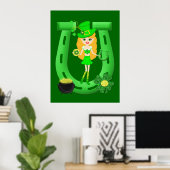 St Patrick's Day Blonde Girl Leprechaun Poster (Heimbüro)
