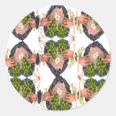 St. Patrick's Day Blume Herz und Clover Bouquets Runder Aufkleber (Vorderseite)