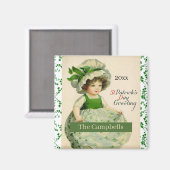 St. Patrick's Day Blumenvliesmagnet Magnet (Vorderseite/Rückseite)