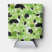 St. Patrick's Day Border Collie Pattern Dosenkühler (Vorderseite)