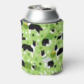 St. Patrick's Day Border Collie Pattern Dosenkühler (Kanne Rückseite)