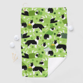 St. Patrick's Day Border Collie Pattern Golfhandtuch (Insitu)